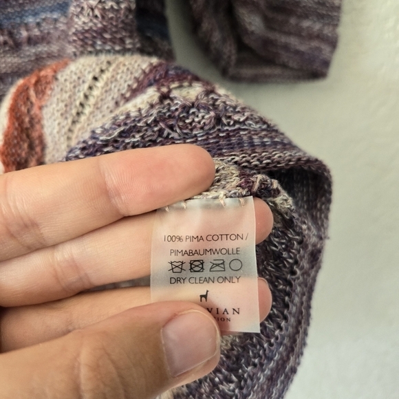 Peruvian connection XS Bundle of 2 Long Sleeve Cotton Knit Tops - Picture 6 of 9